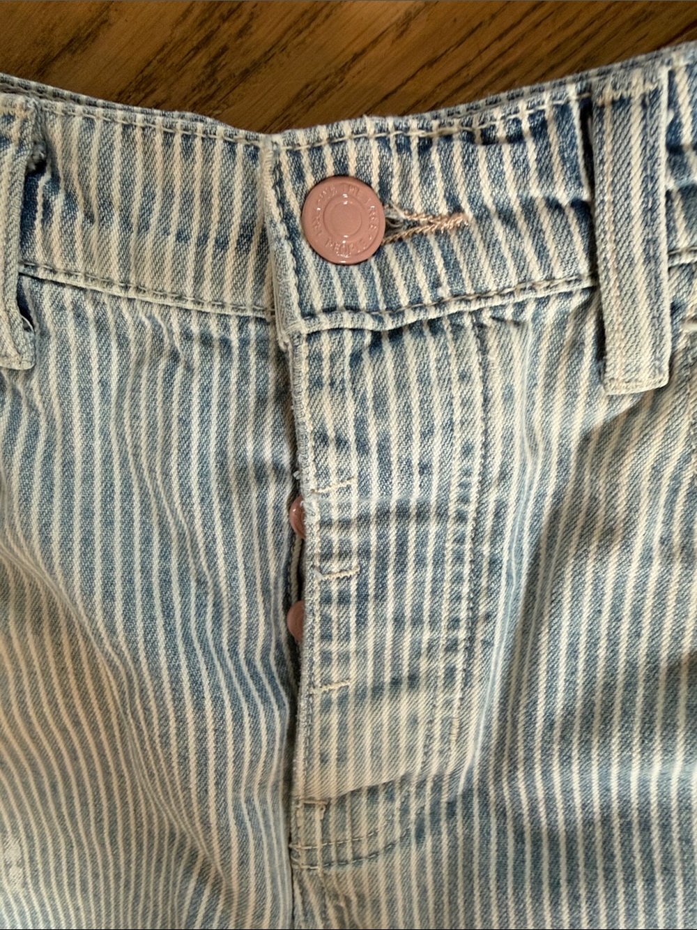 We The Free Light Blue Striped Barrel Jeans - Picture 3 of 11